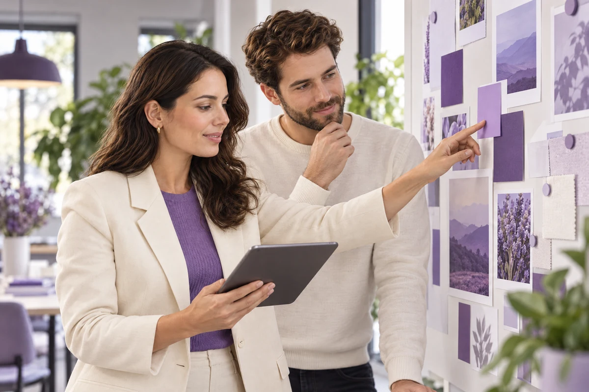 Profesionales ilustrativos coordinando publicidad y seguimiento de contactos.